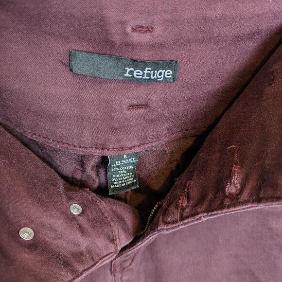 burgundy Refuge skinny jeans  - Picture 2 of 3